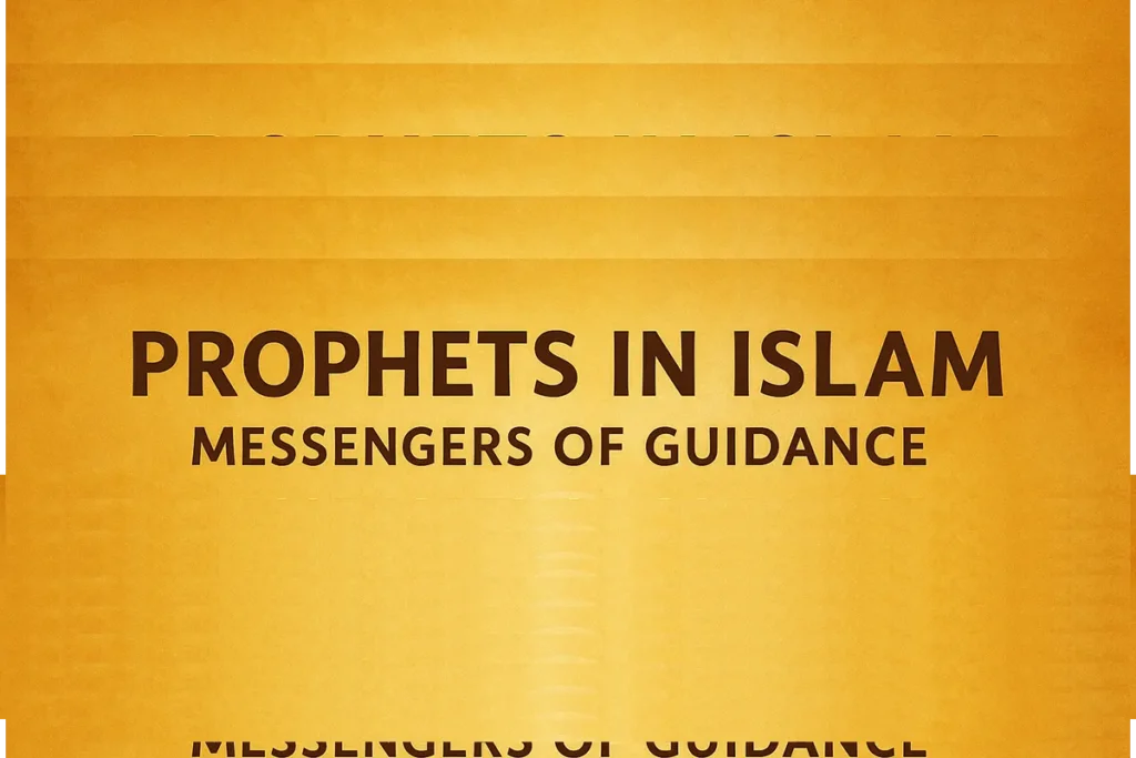 Illustration showing Islamic prophets under divine light, symbolizing guidance and unity.